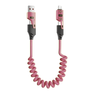 FlexCable 4-in-1 Cavo di Ricarica - Rosa