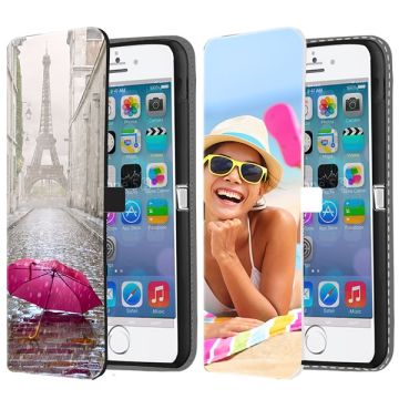 iPhone 5(S) en SE(2016) - Cover a Libro (Stampa Frontale) Personalizzata