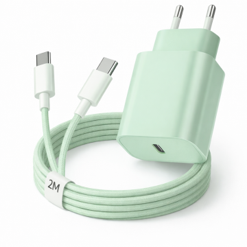 Caricatore - Caricatore Rapido USB-C 20W - Verde menta