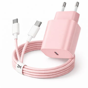Caricatore - Caricatore Rapido USB-C 20W - Rosa