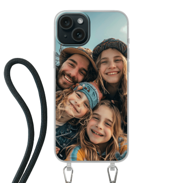 iPhone 15 Plus - Cover con Cordino (Tracolla) Personalizzata